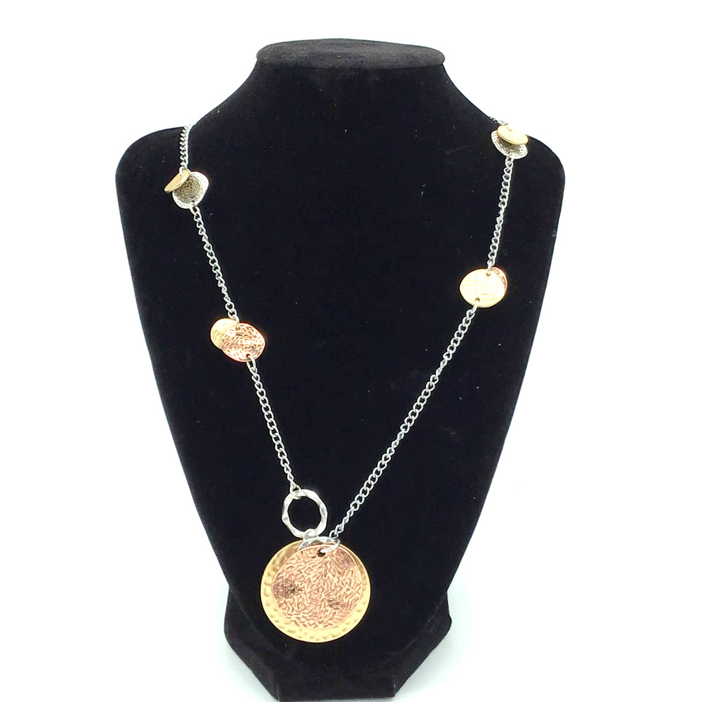 Gold, Silver and Bronze Necklace‎